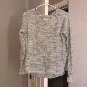 grey knit sweater